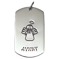 SE Large Dogtag - Full Character Male Angel