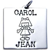 X-Large Square Charm - Girl